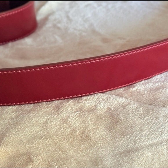 PRADA Red Leather Belt 1C 2289 95/38 Made In Italy Authentic - Picture 4 of 12